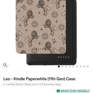 Burga Kindle Case with Zodiac Design (LION)